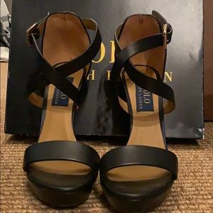 Polo Ralph Lauren Heeled Fiella Sandal New